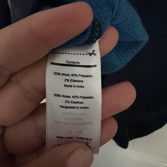 Men’s Smartwool Shade Of Blue Merino 200 Pattern 1/4 Zip Top Size Small - Picture 4 of 4